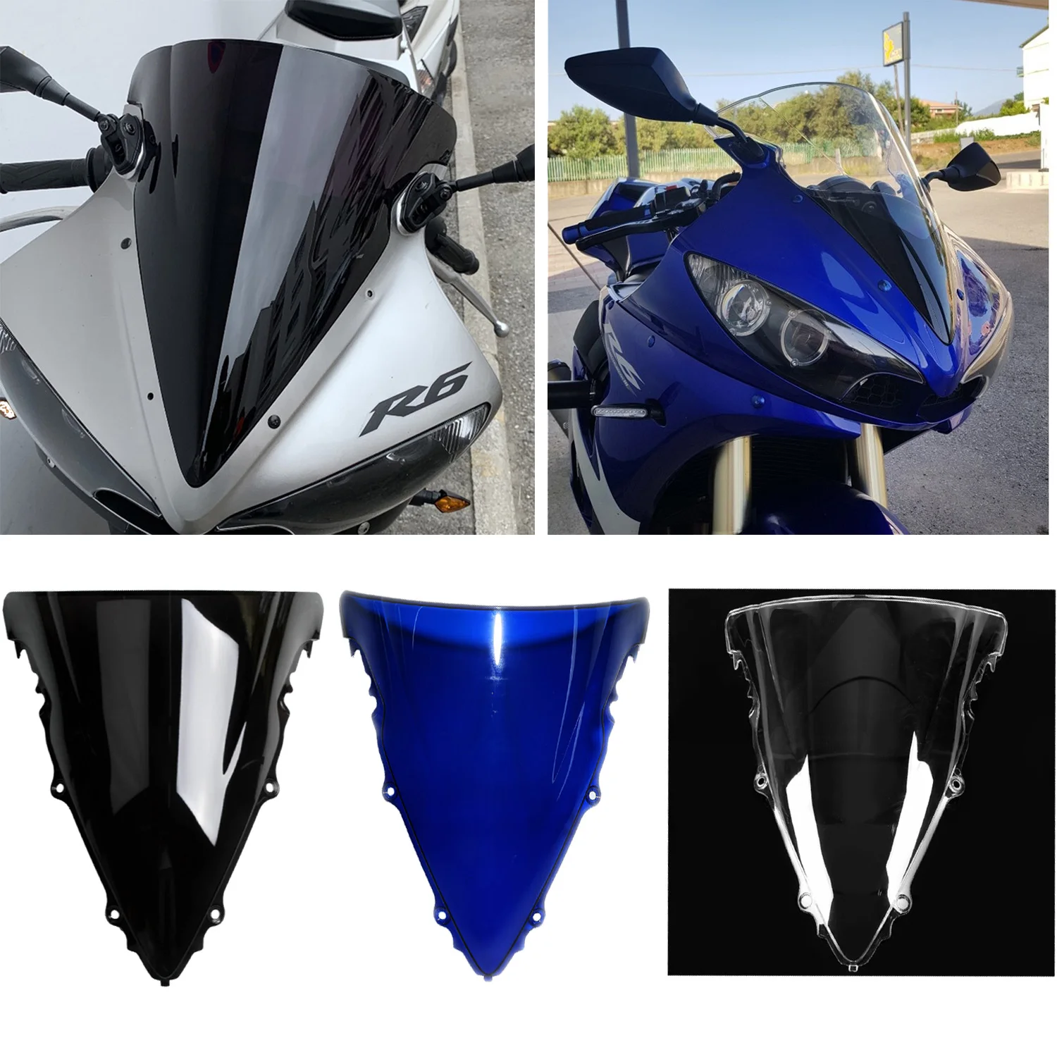 زجاج أمامي ABS للياماها YZF R6