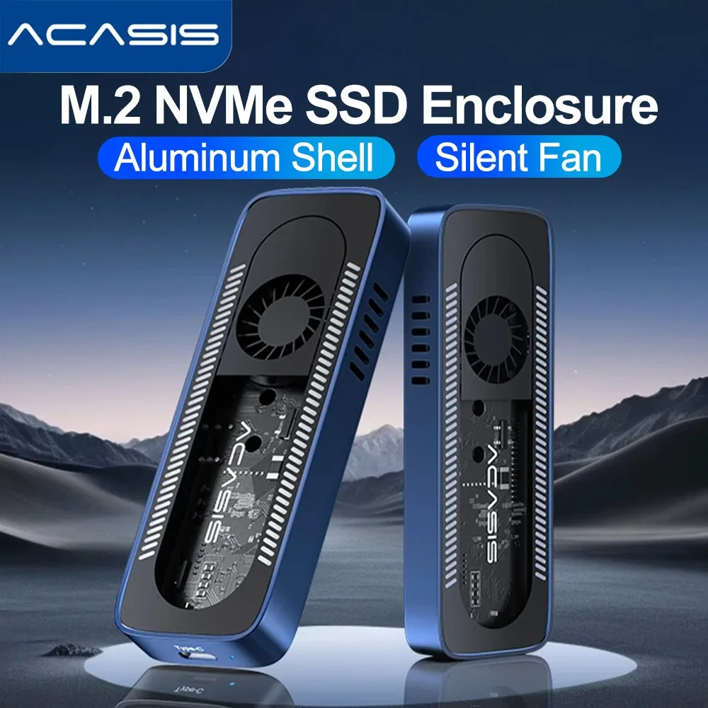 صندوق SSD ACASIS NVME مع مروحة