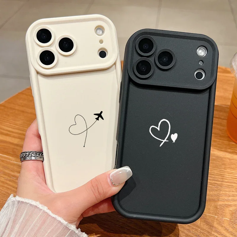 Airplane Route Love Heart Phone Case