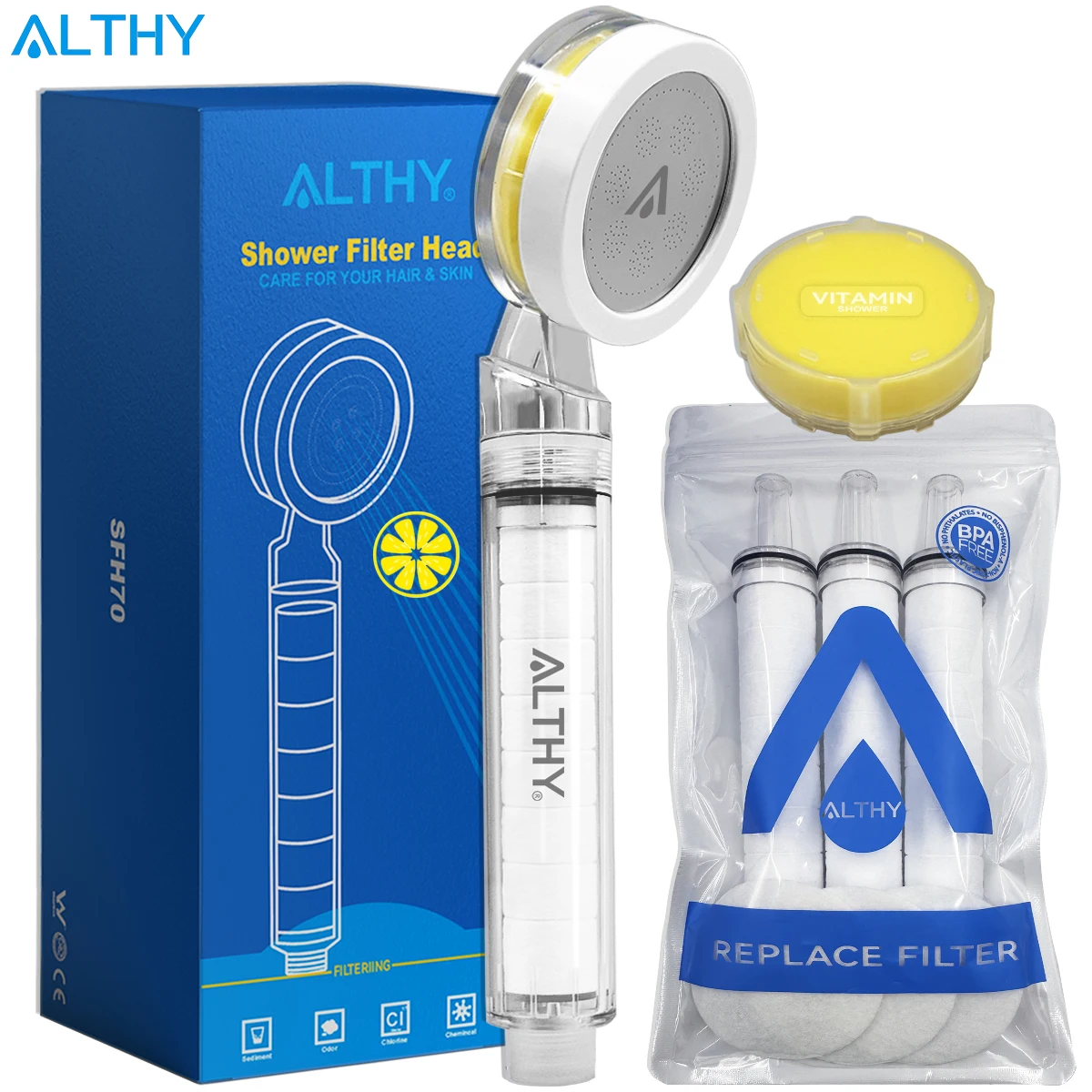 فلتر دش محمول بفيتامين C من ALTHY