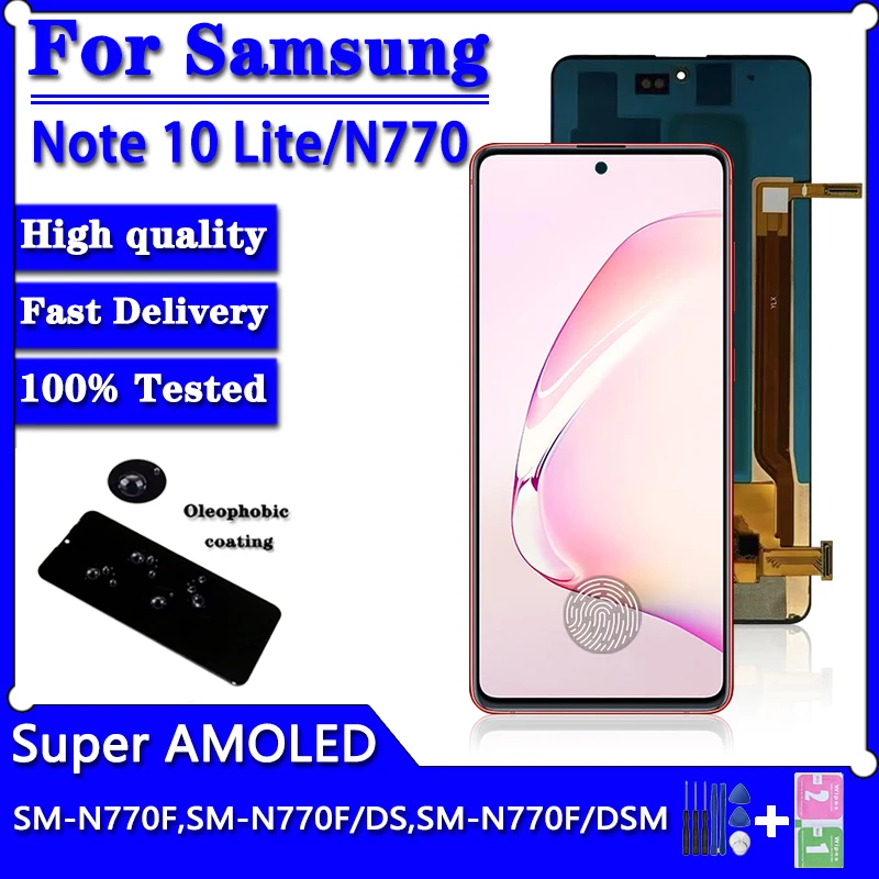 شاشة سوبر AMOLED سامسونج نوت 10 لايت