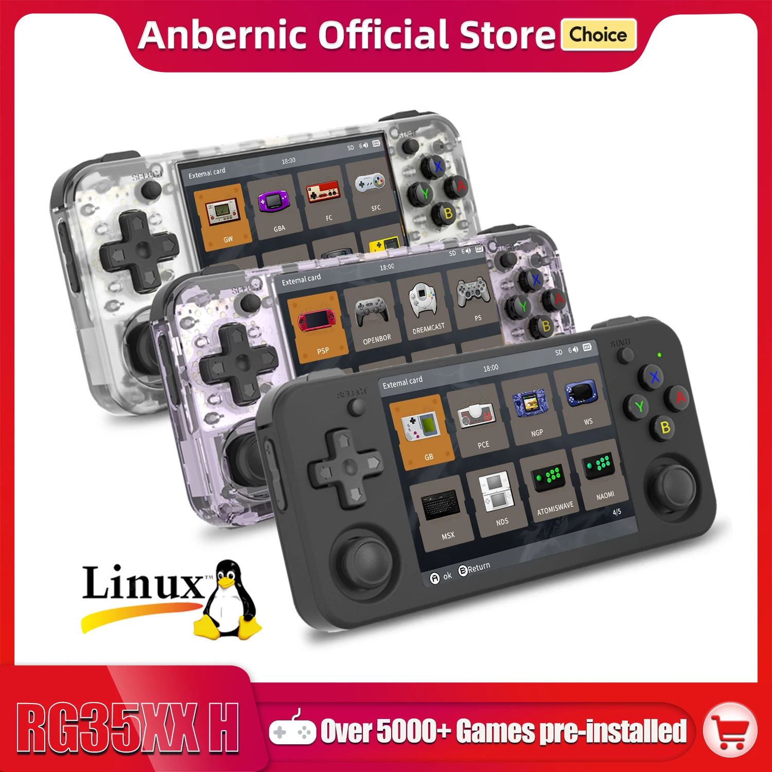 وحدة تحكم ANBERNIC RG35XX المحمولة
