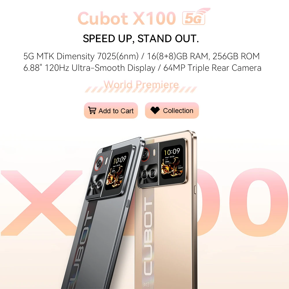 هاتف Cubot X100 الذكي بشاشة 6.88 بوصة