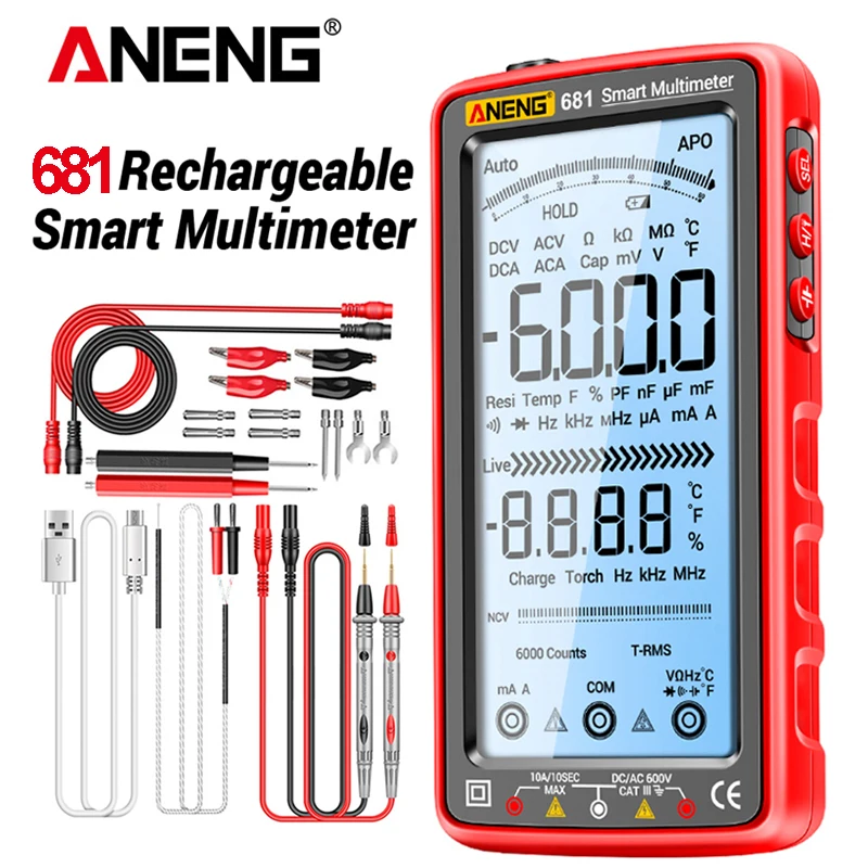 جهاز قياس الجهد الكهربائي ANENG 681