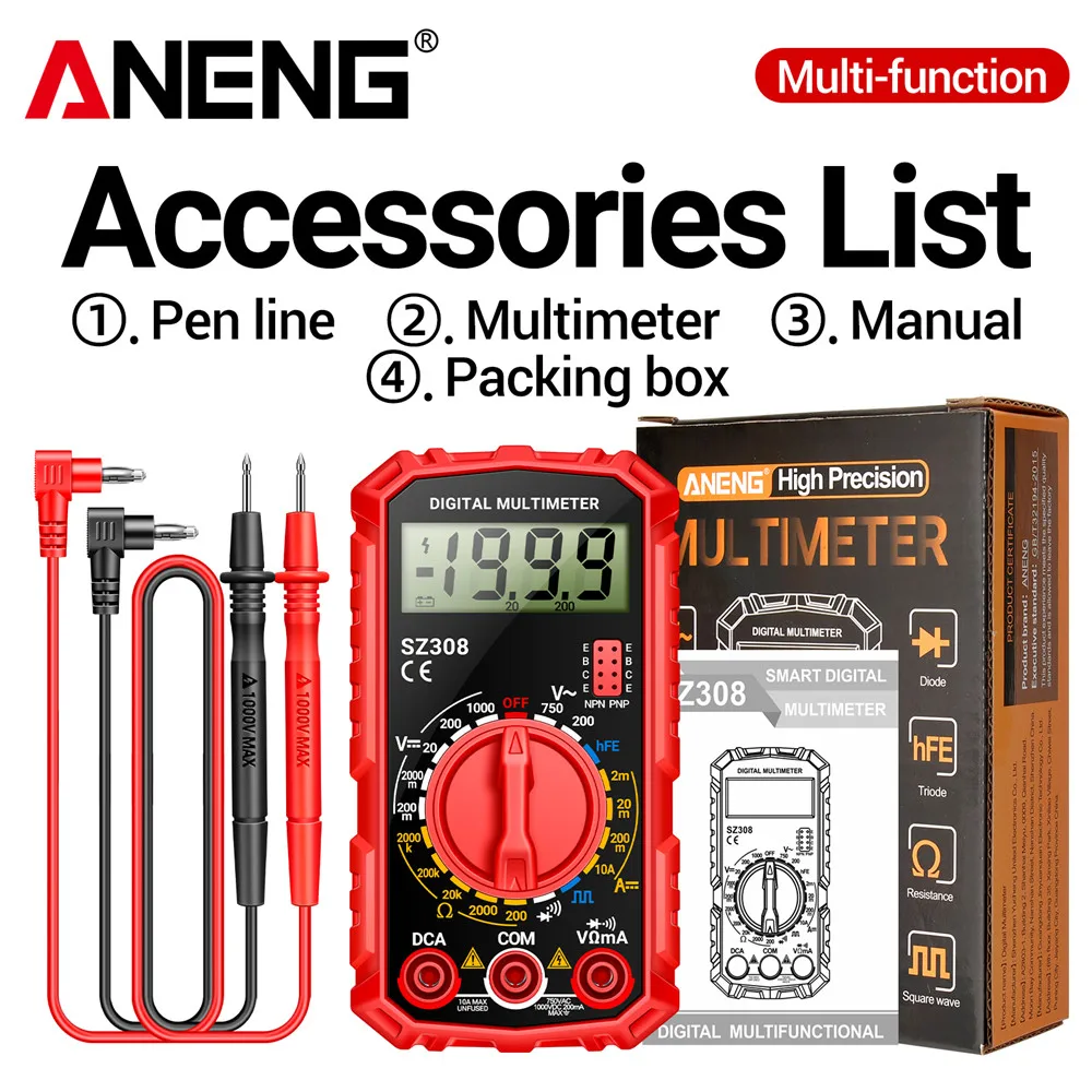 ANENG SZ308 مقياس تيار متعدد الوظائف