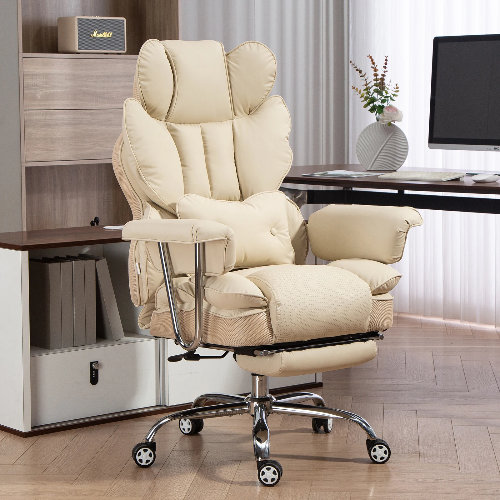 AnneFish Ergonomic Office Chair with Footrest