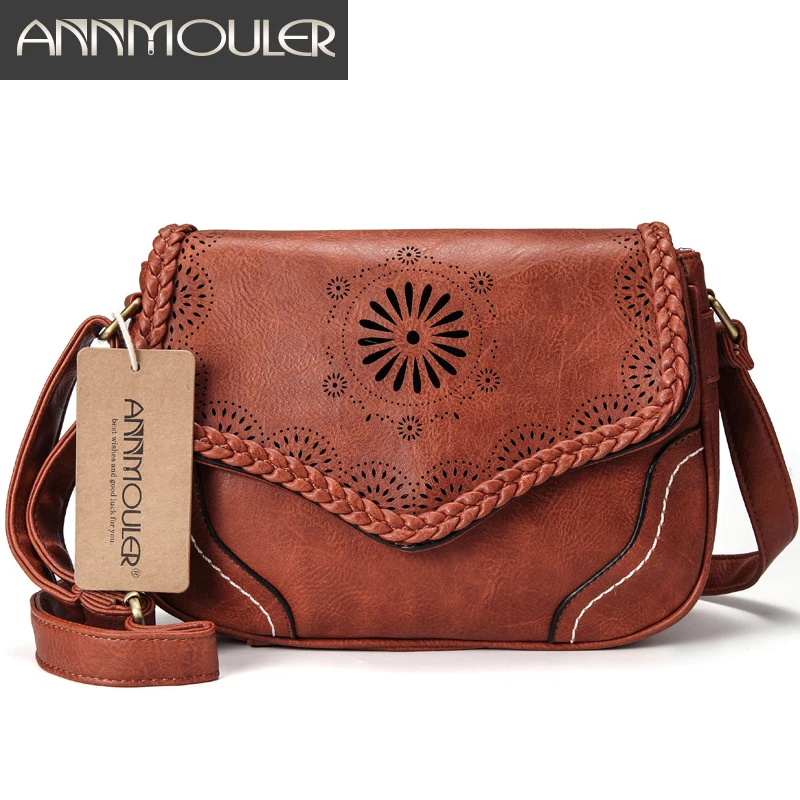 Vintage PU Leather Crossbody Shoulder Bag
