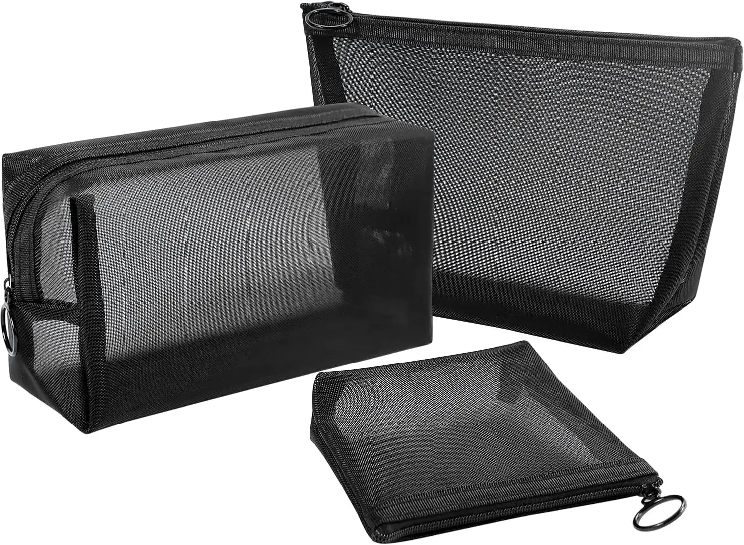 Aosbos 3-Pack Mesh Cosmetic Bags