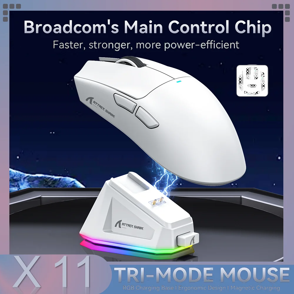 Attack Shark X11 Tri-Mode Gaming Mouse