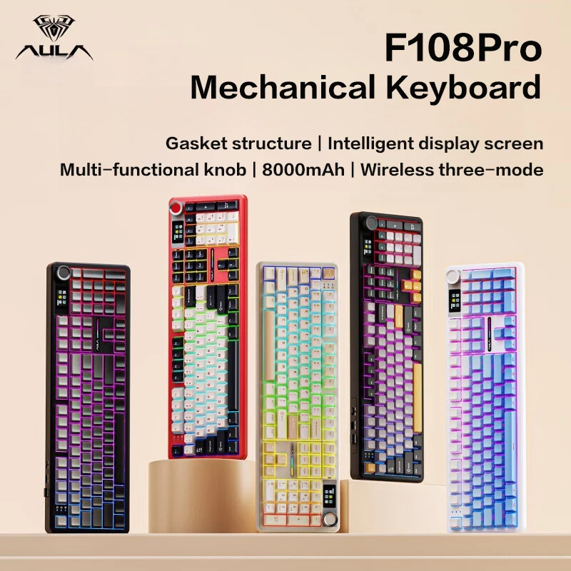 لوحة مفاتيح بلوتوث ثلاثية الأوضاع RGB