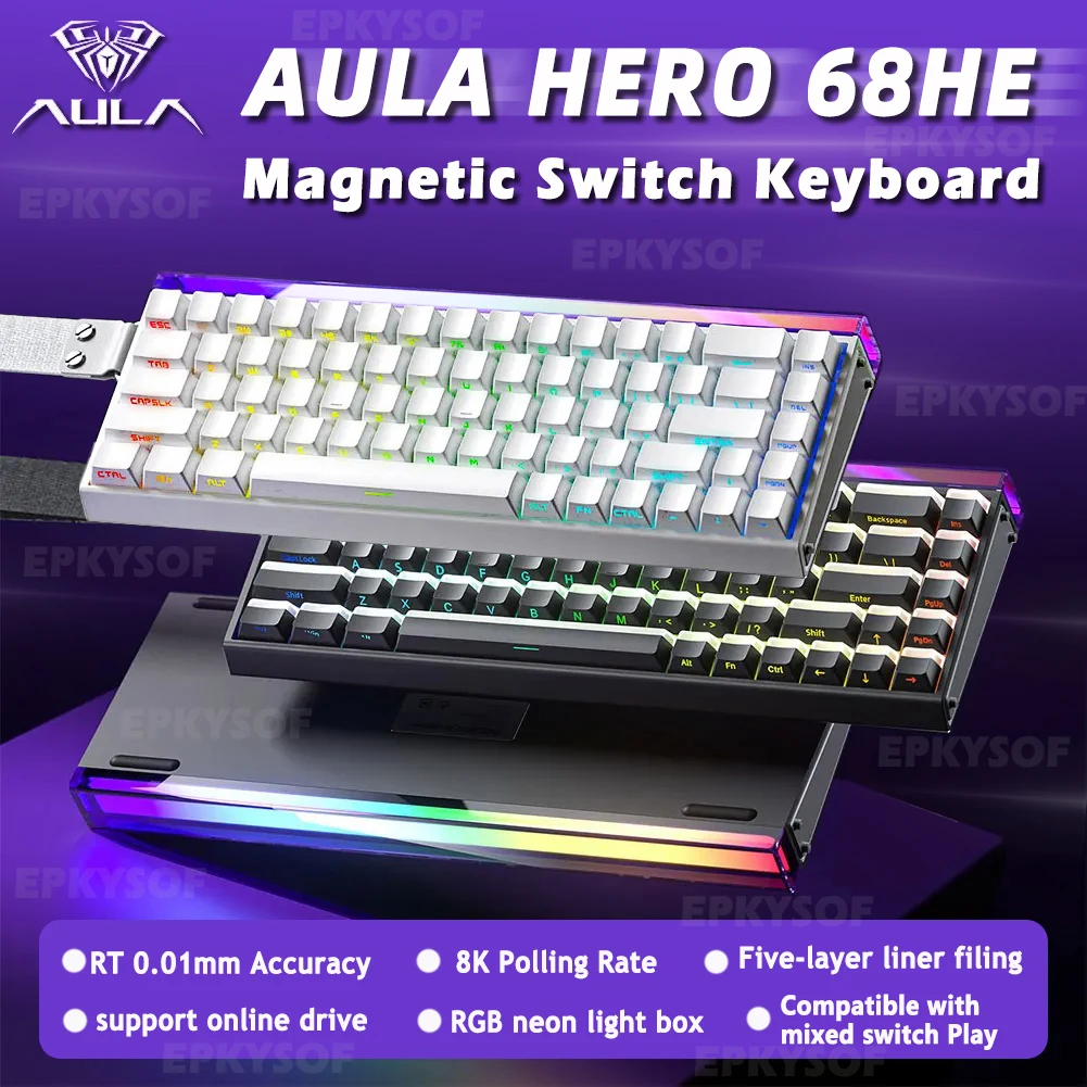 لوحة مفاتيح AULA HERO 68HE للألعاب