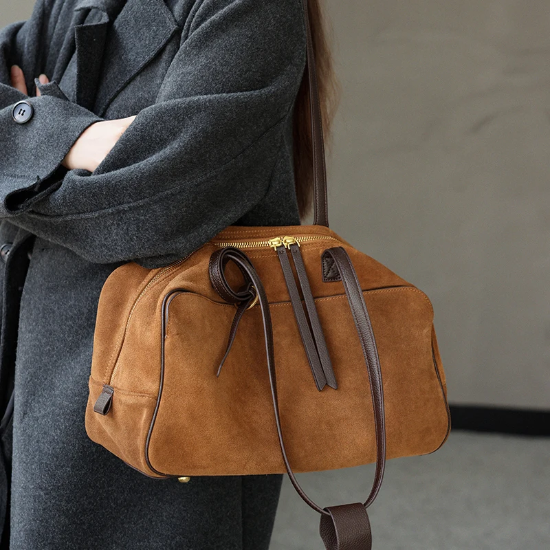 Luxury Cowhide Leather Tote Bag for Women