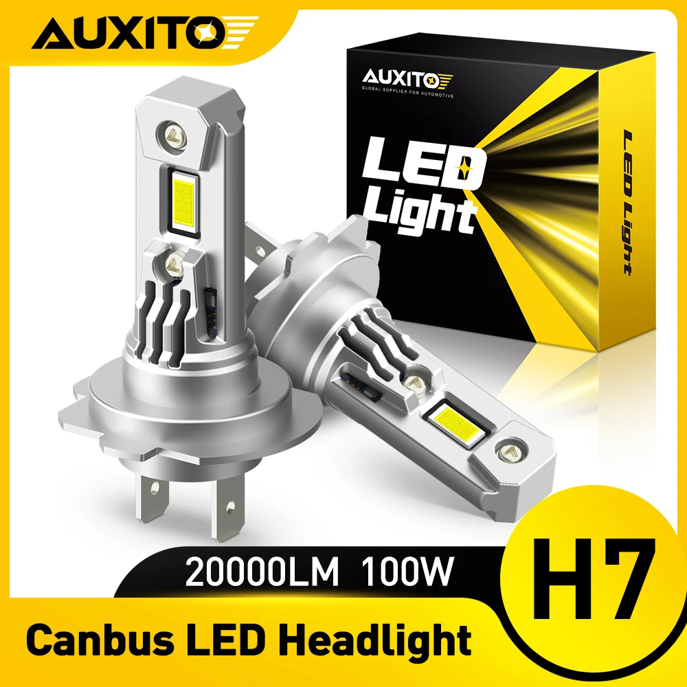 مصباح AUXITO H7 LED مع تقنية Canbus