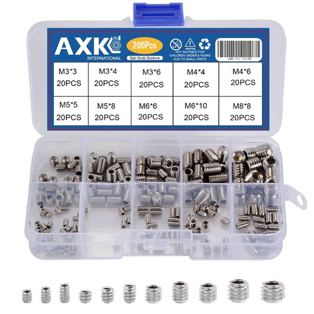 AXK 200-Piece Allen Head Screw Set
