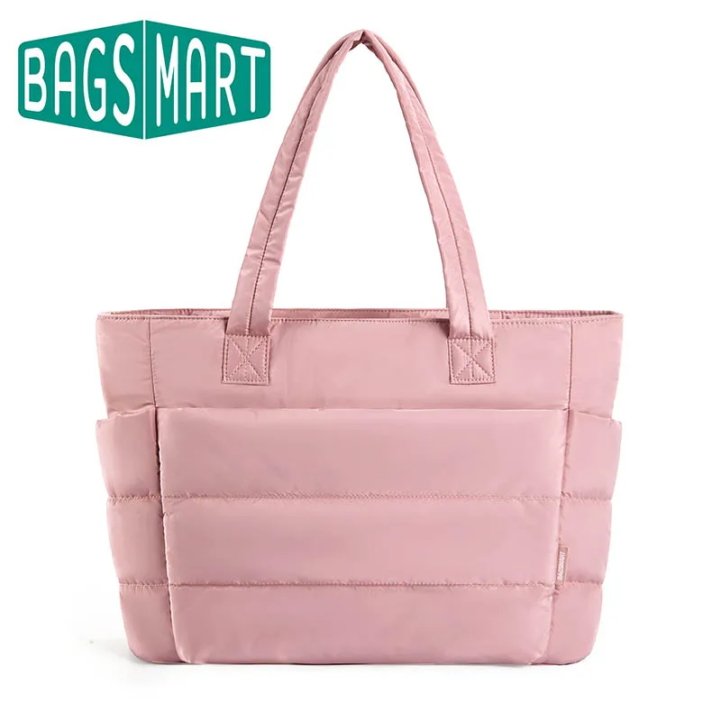 BAGSMART Padded Bubble Tote Bag for Women