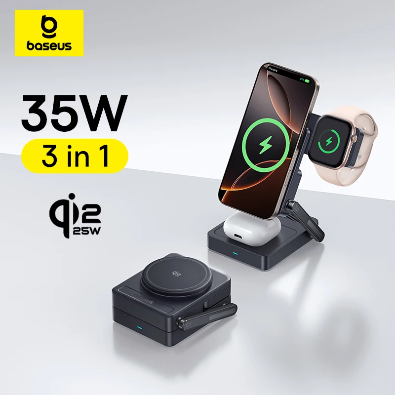 Baseus 3 in 1 Magnetic Wireless Charger