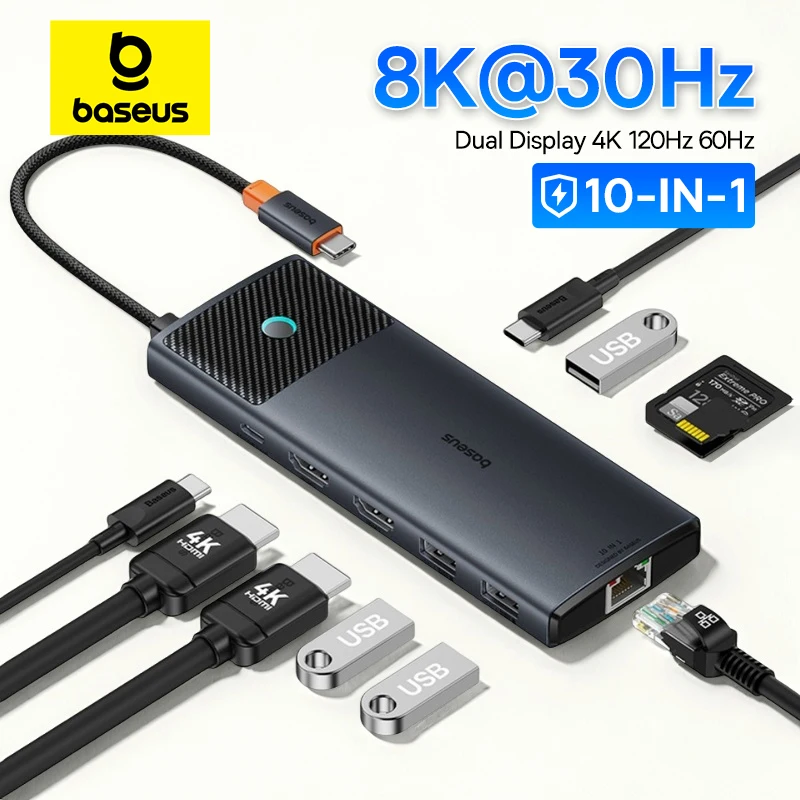 محول Baseus USB C HUB 10 في 1