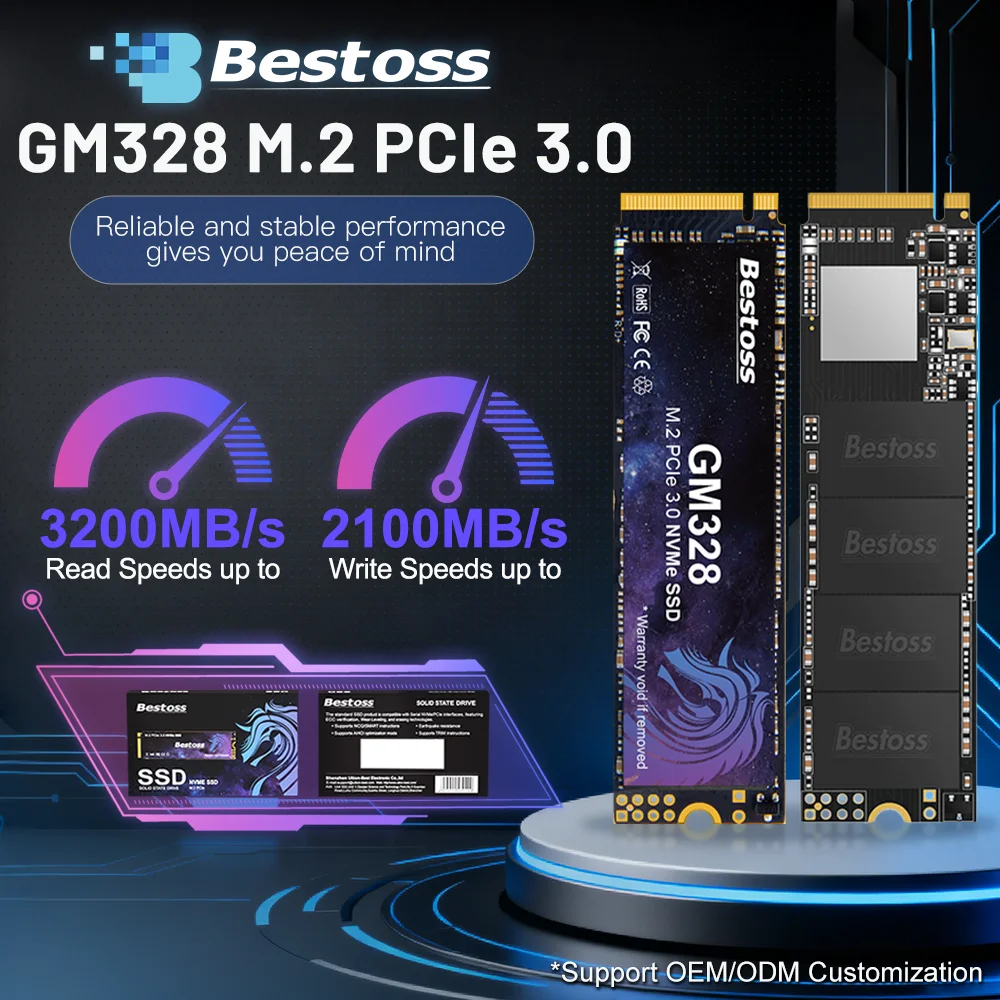 محرك أقراص Bestoss SSD M.2 NVMe