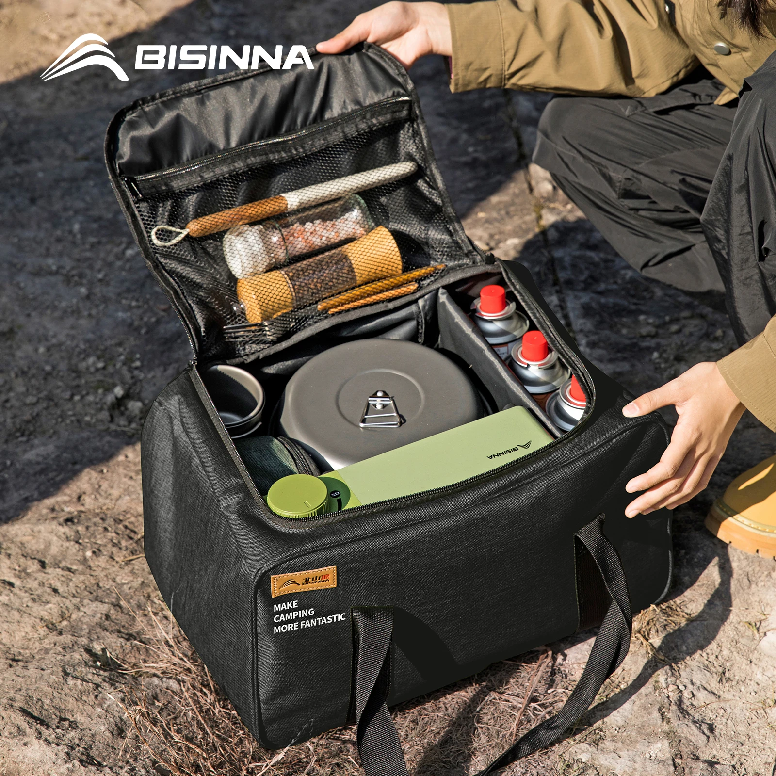 حقيبة تخييم BISINNA 26L القابلة للطي