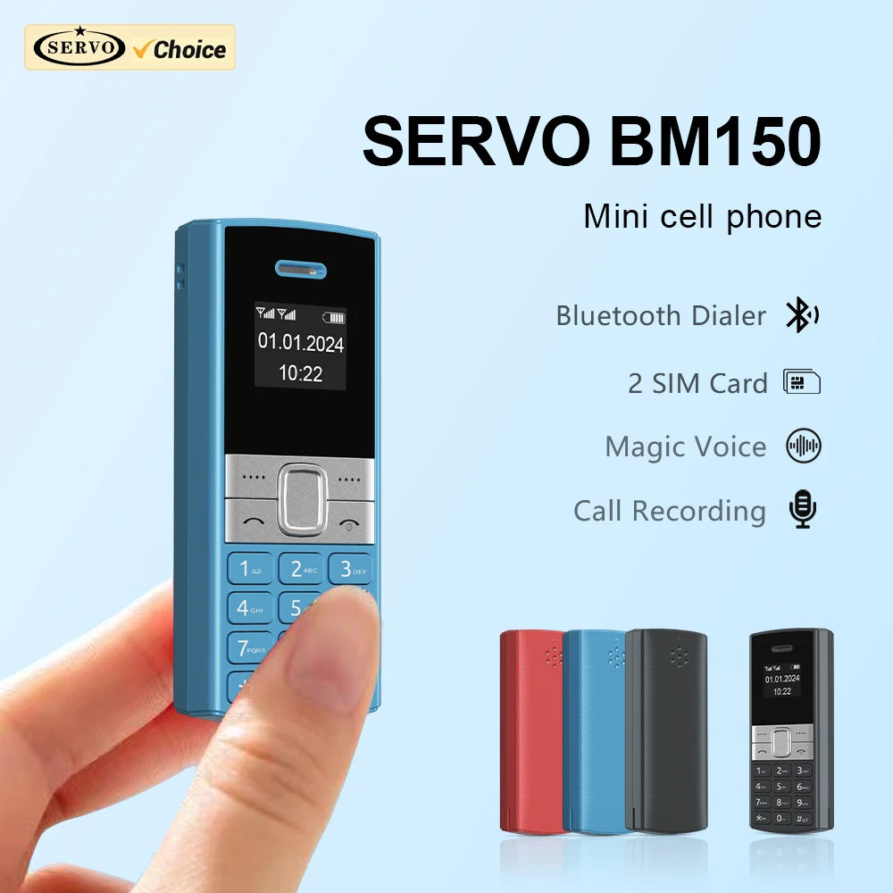 سيرفو BM150 هاتف محمول صغير بلوتوث