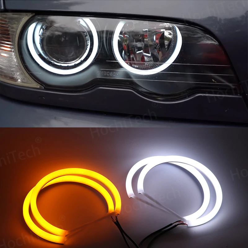 خواتم ضوء النهار LED لسيارات BMW E46