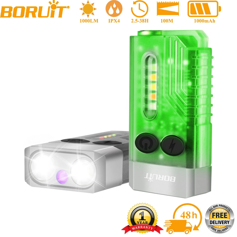 مصباح يدوي BORUiT V10 بقوة 1000LM