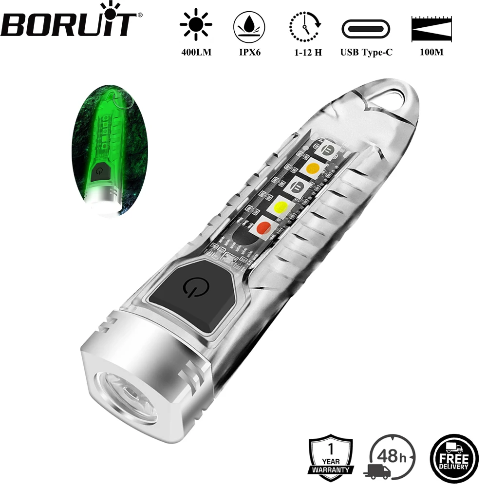 مصباح جيب LED BORUiT V1 المقاوم للماء