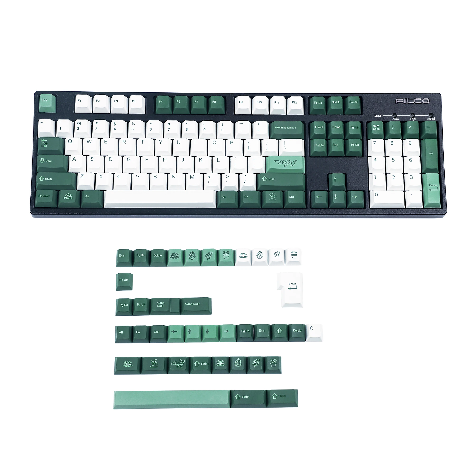 Botanical Dye Sub PBT Keycaps for TKL