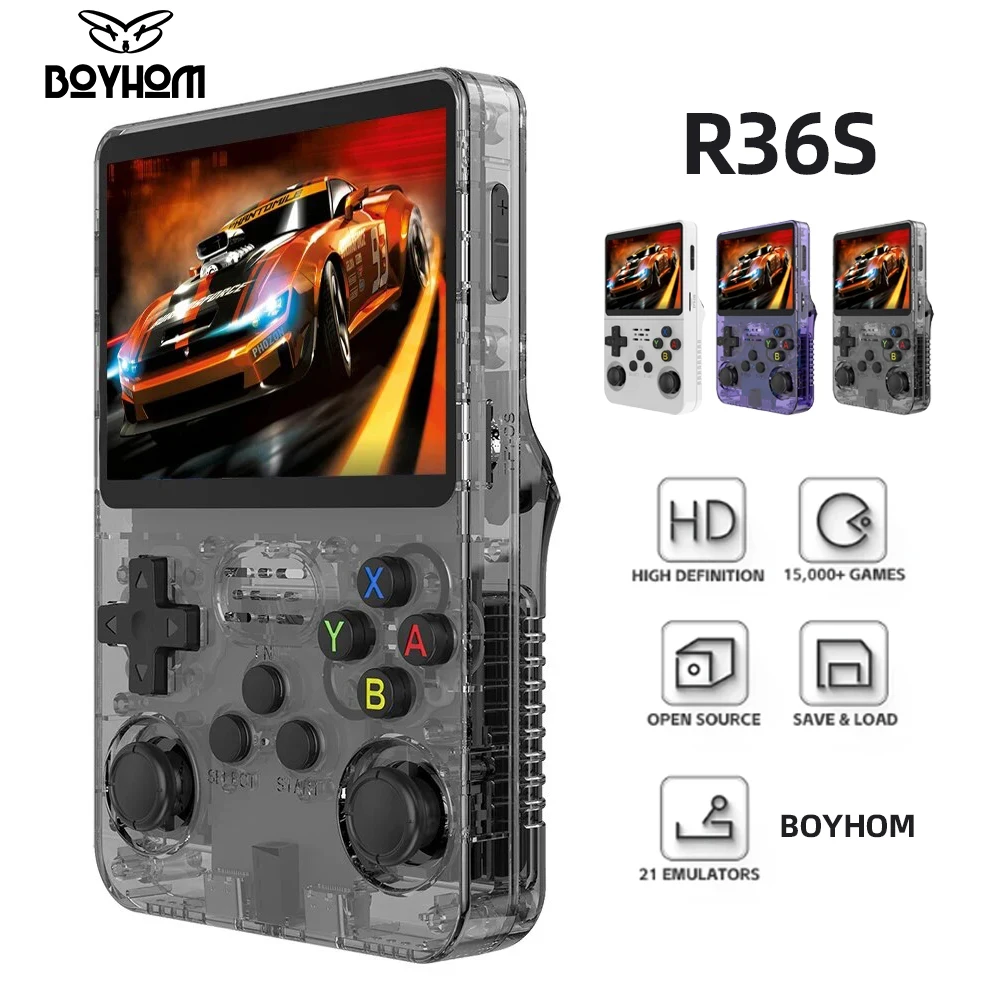 وحدة تحكم ألعاب BOYHOM R36S ريترو