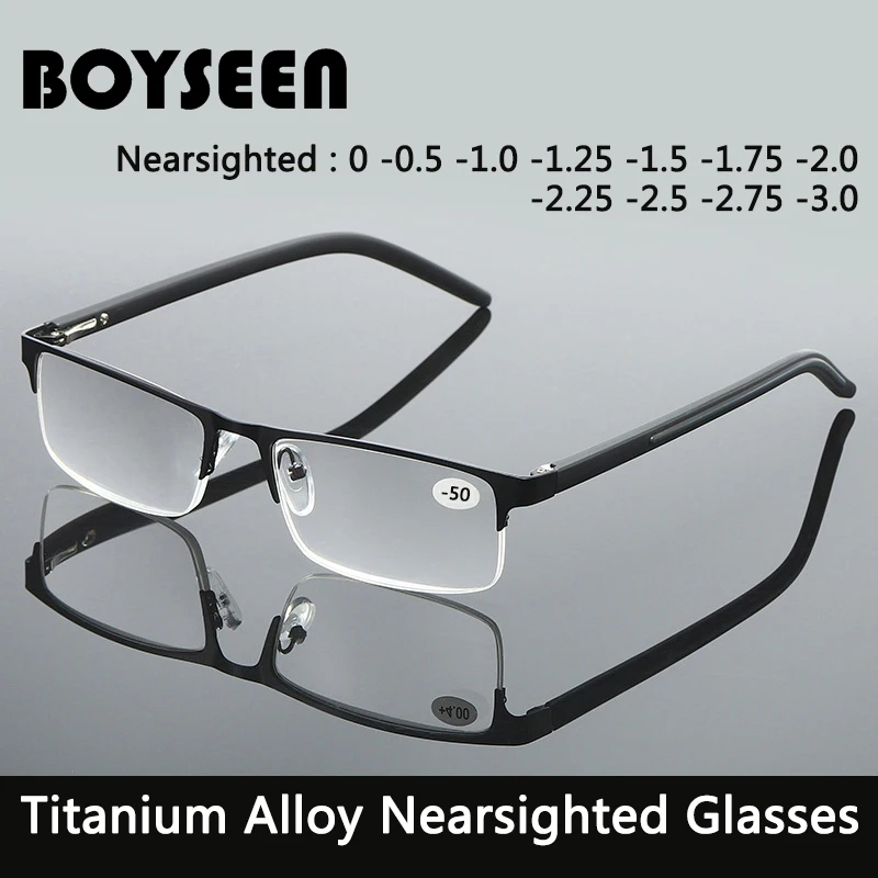 BOYSEEN Titanium Alloy Myopia Eyeglasses