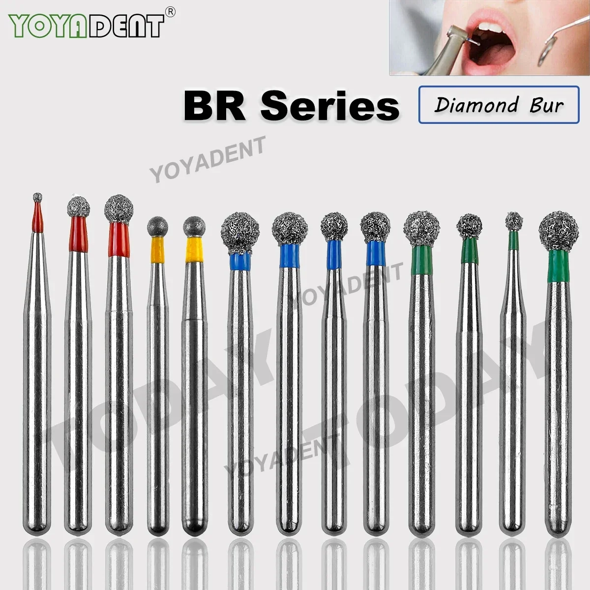 10pcs Coarse Dental Diamond Burs