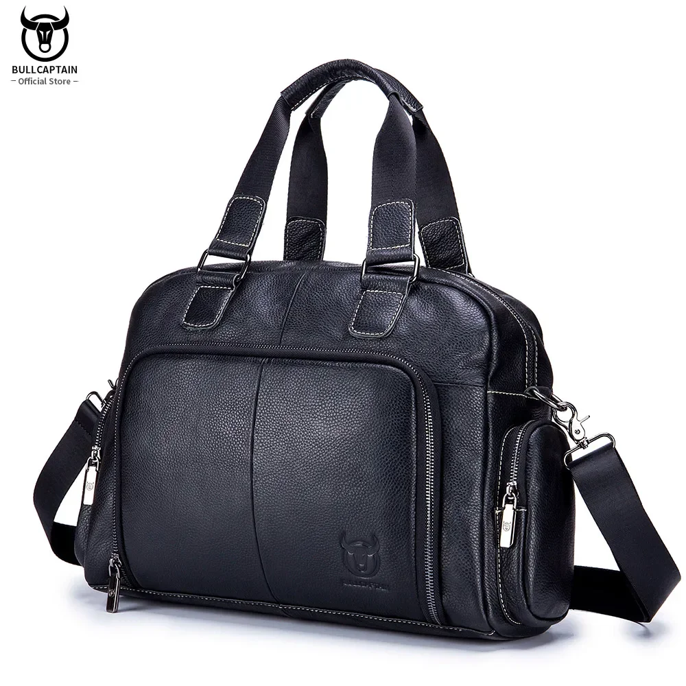 BULLCAPTAIN Men’s Leather Briefcase