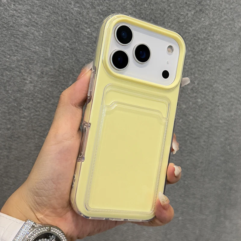 Candy Color Acrylic Card Holder Phone Case