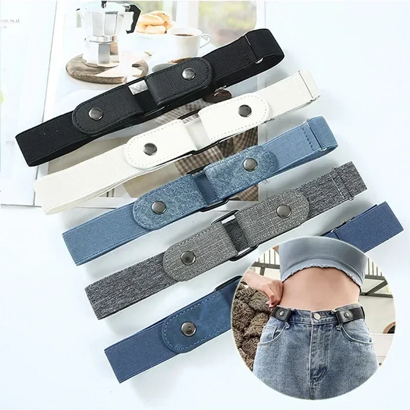 Adjustable Buckle-Free Canvas Elastic Belt