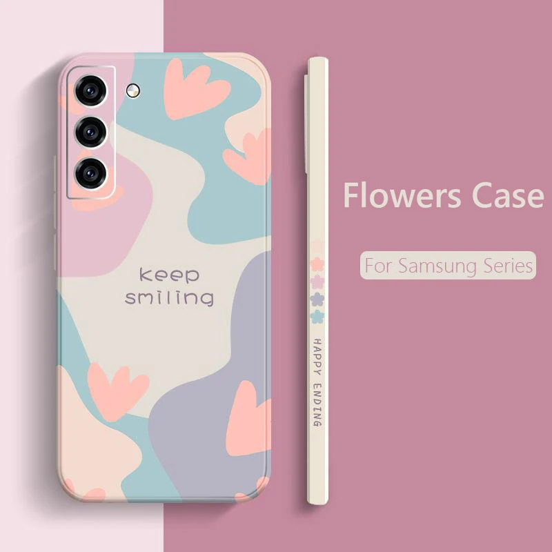 Cartoon Flowers Silicone Phone Case