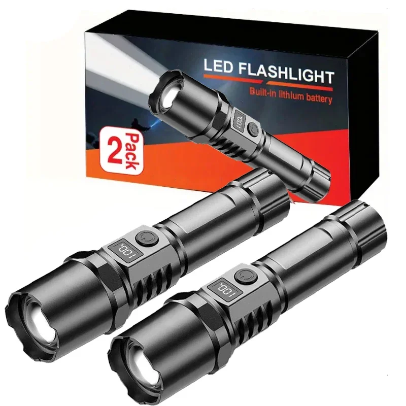 مصباح يدوي LED عالي الطاقة قابل للشحن