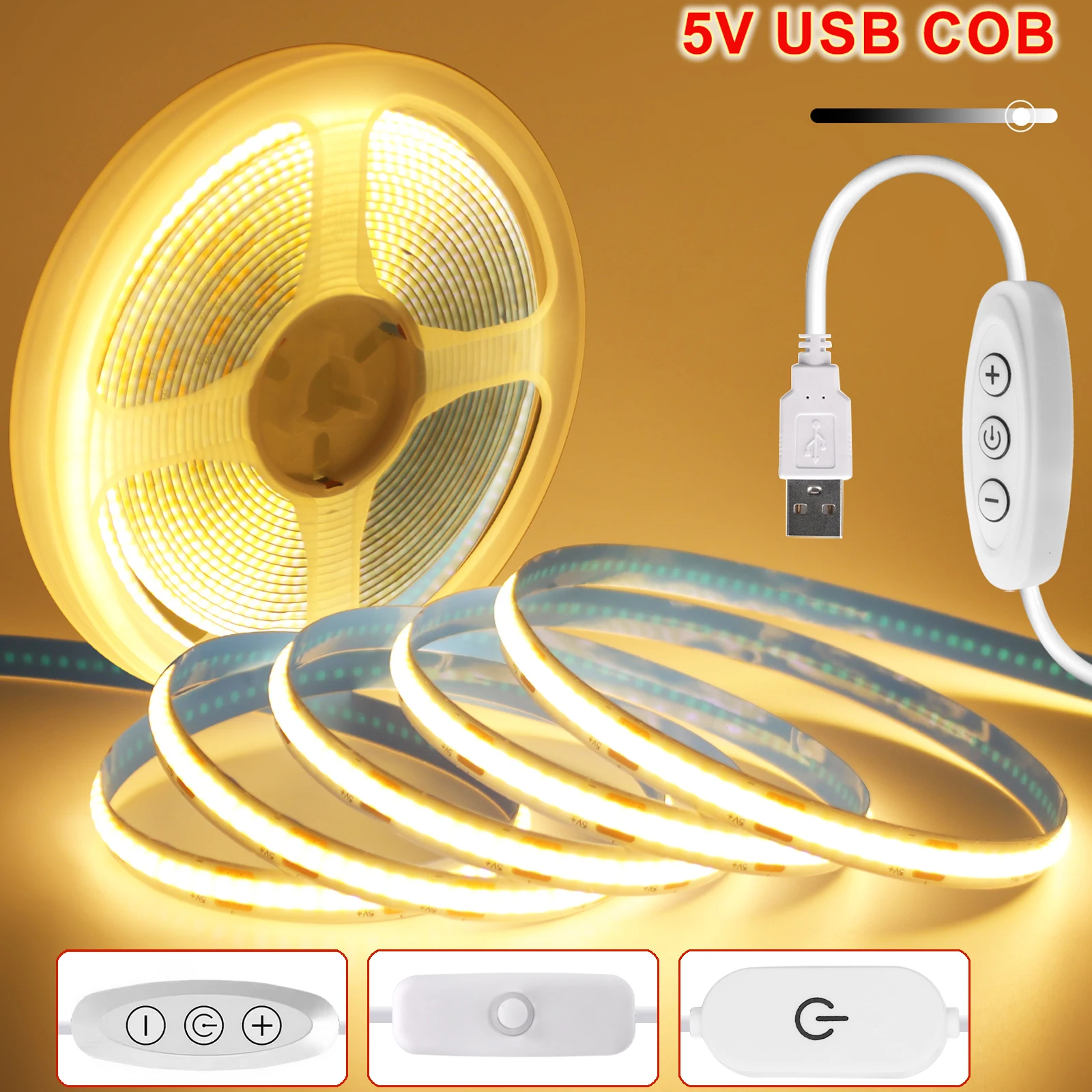 شريط إضاءة ليد COB قابل للتعتيم