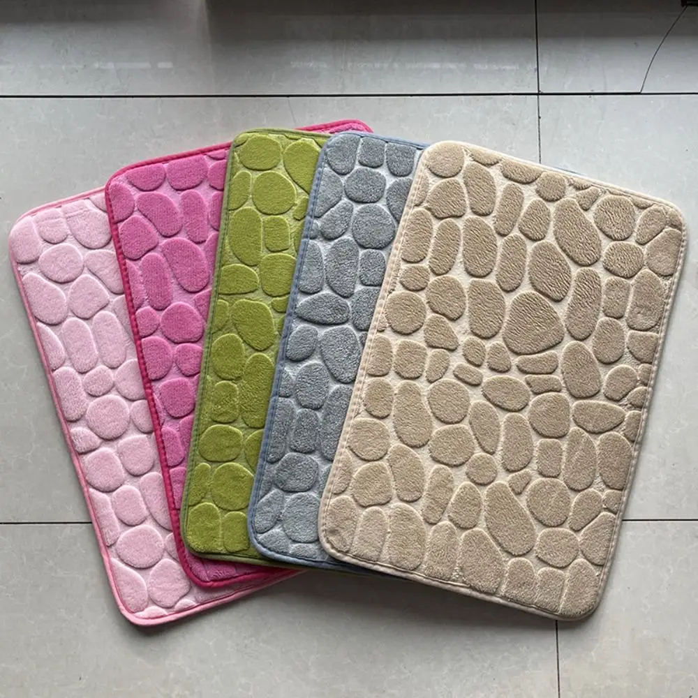 Cobblestone Embossed Non-Slip Bath Mat