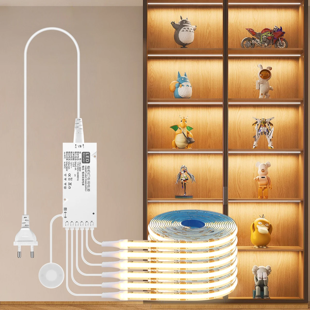ضوء LED تحت الخزانة للمس
