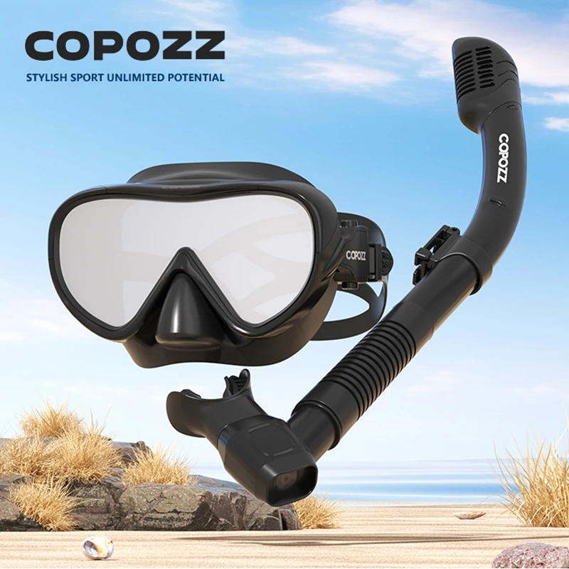COPOZZ Full Vision Snorkel Diving Mask Set