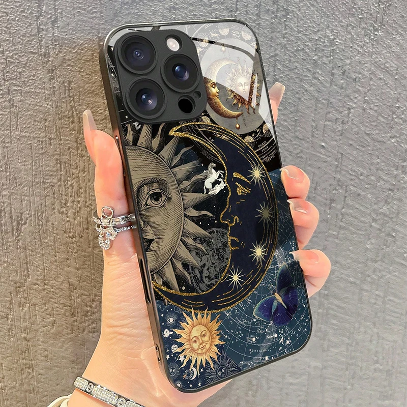 Creative Tempered Glass Phone Case for iPhone