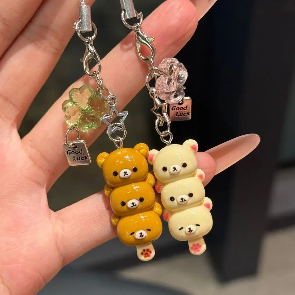 Kawaii Cute Bear Phone Charm Keychain