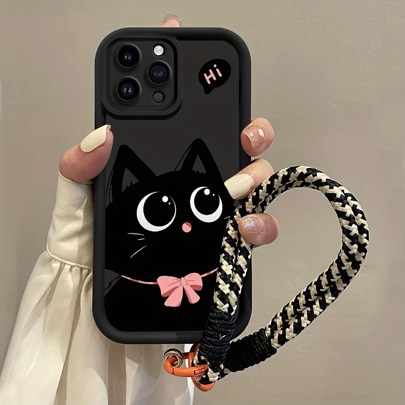Cute Black Cat Phone Case for iPhone