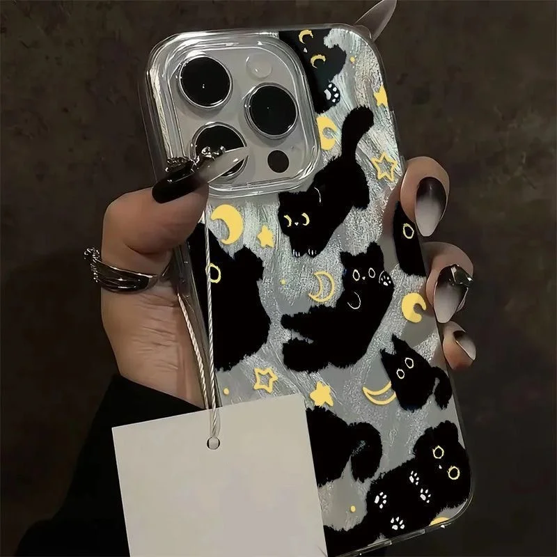 Cute Black Cat iPhone Case for All Models