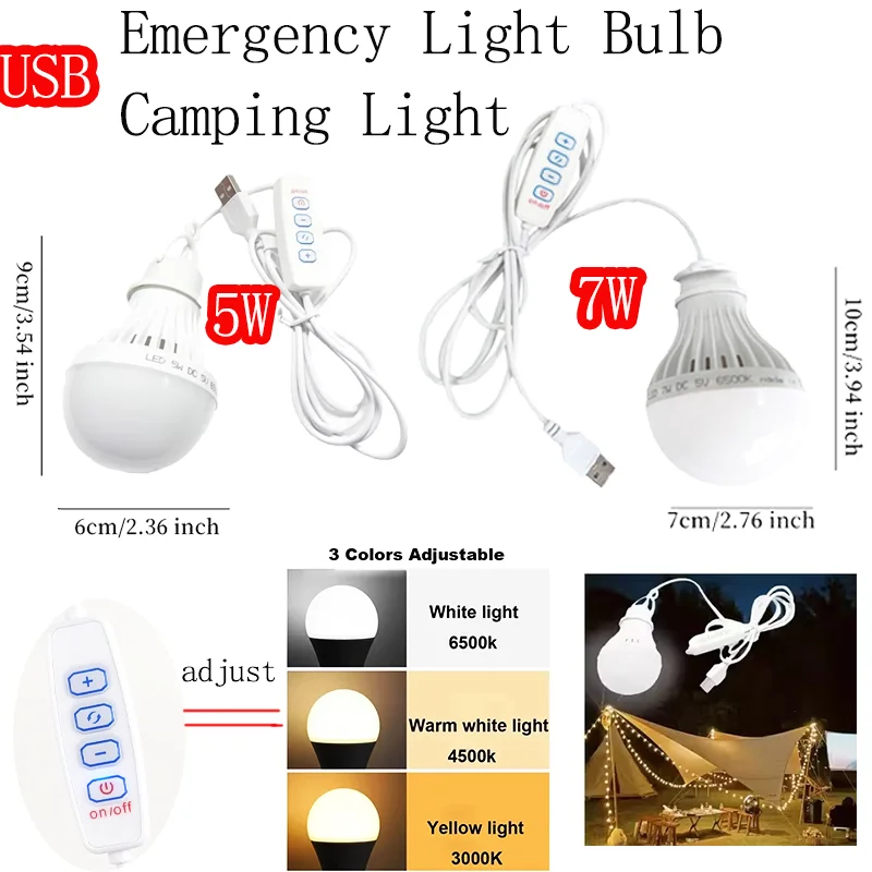 ضوء LED 5 واط للتخييم