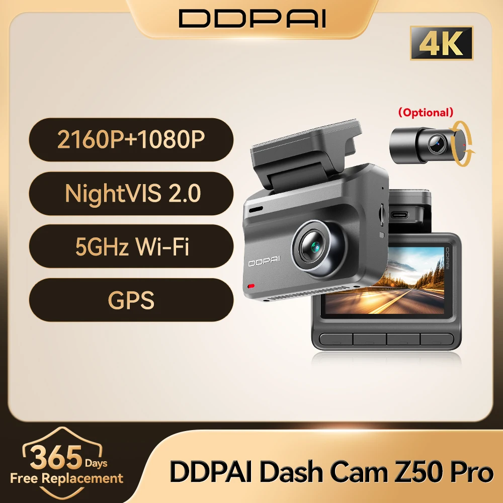 كاميرا سيارة DDPAI Z50 Pro بدقة 4K