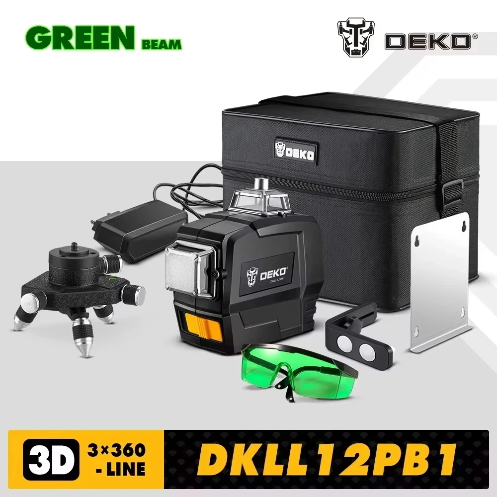 DEKO 12 Lines 3D Green Laser Level
