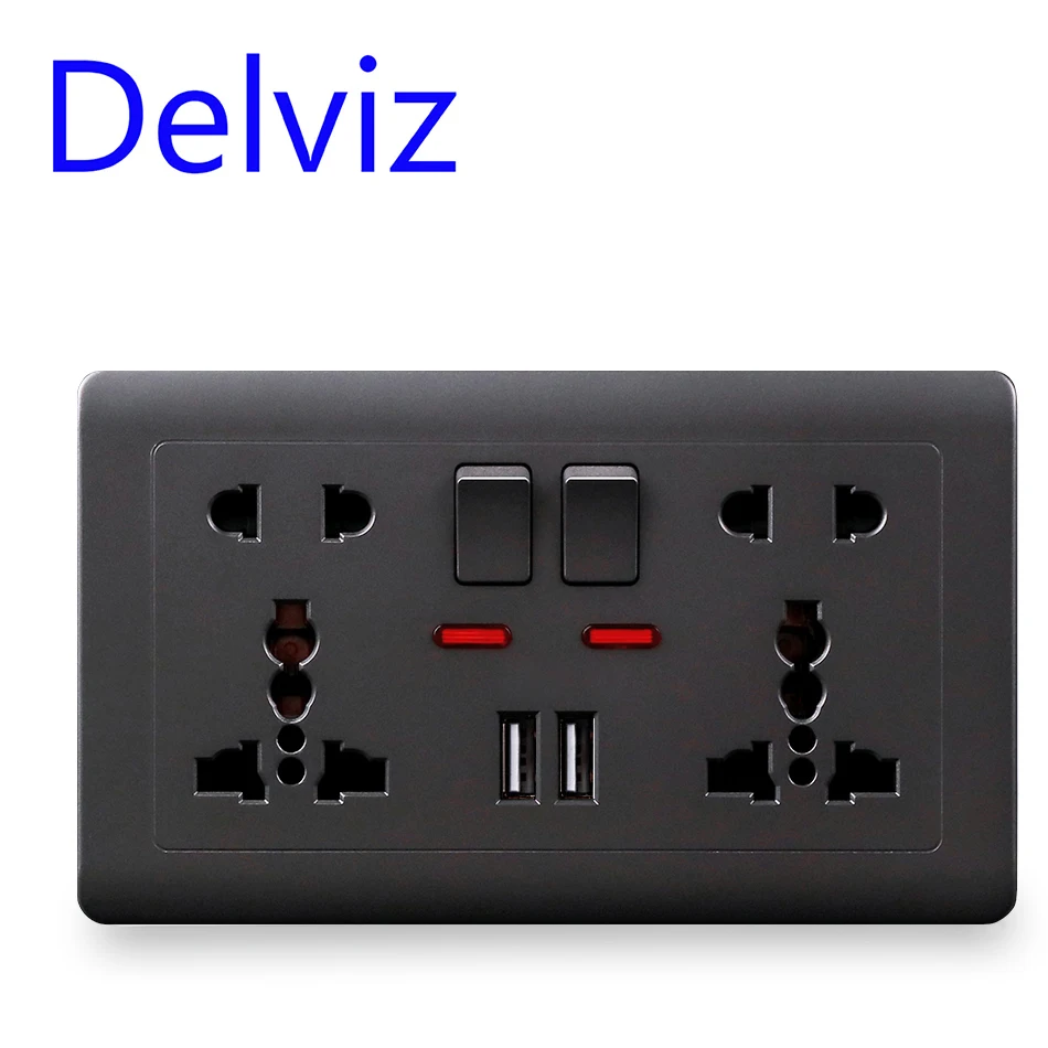 مقبس شحن Delviz USB مزدوج المنفذ