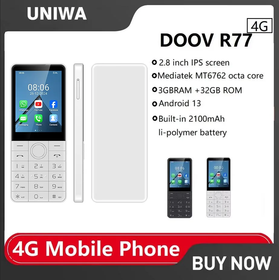 لوحة مفاتيح DOOV R77 4G الجديدة
