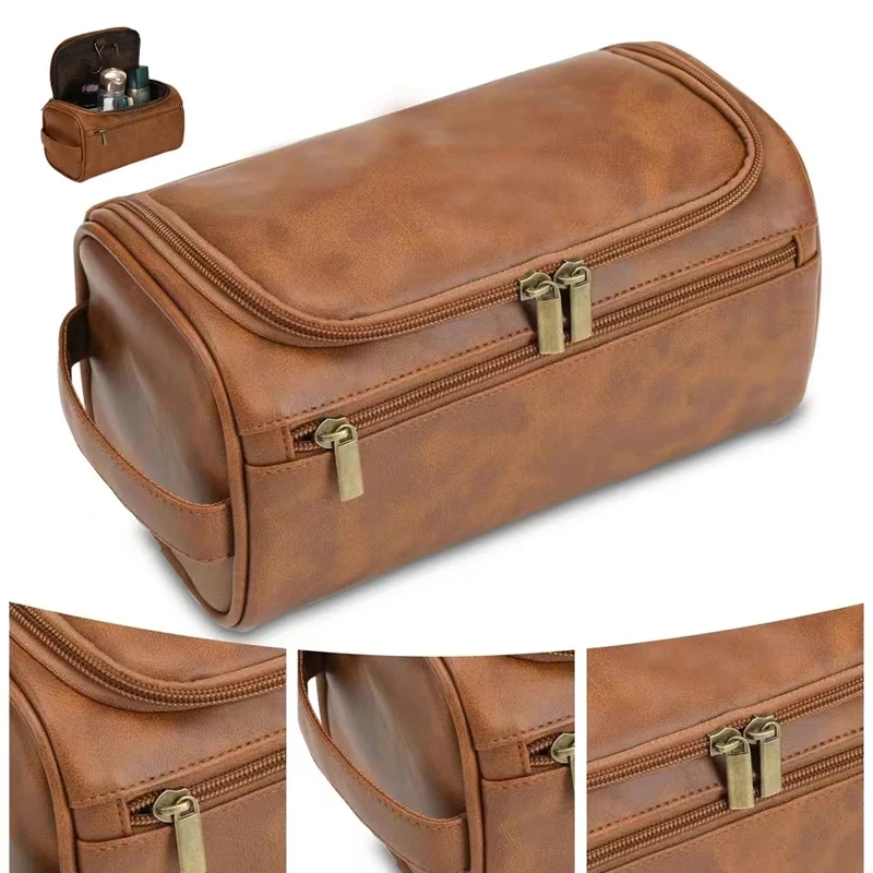حقيبة أدوات الزينة الجلدية Dopp Kit